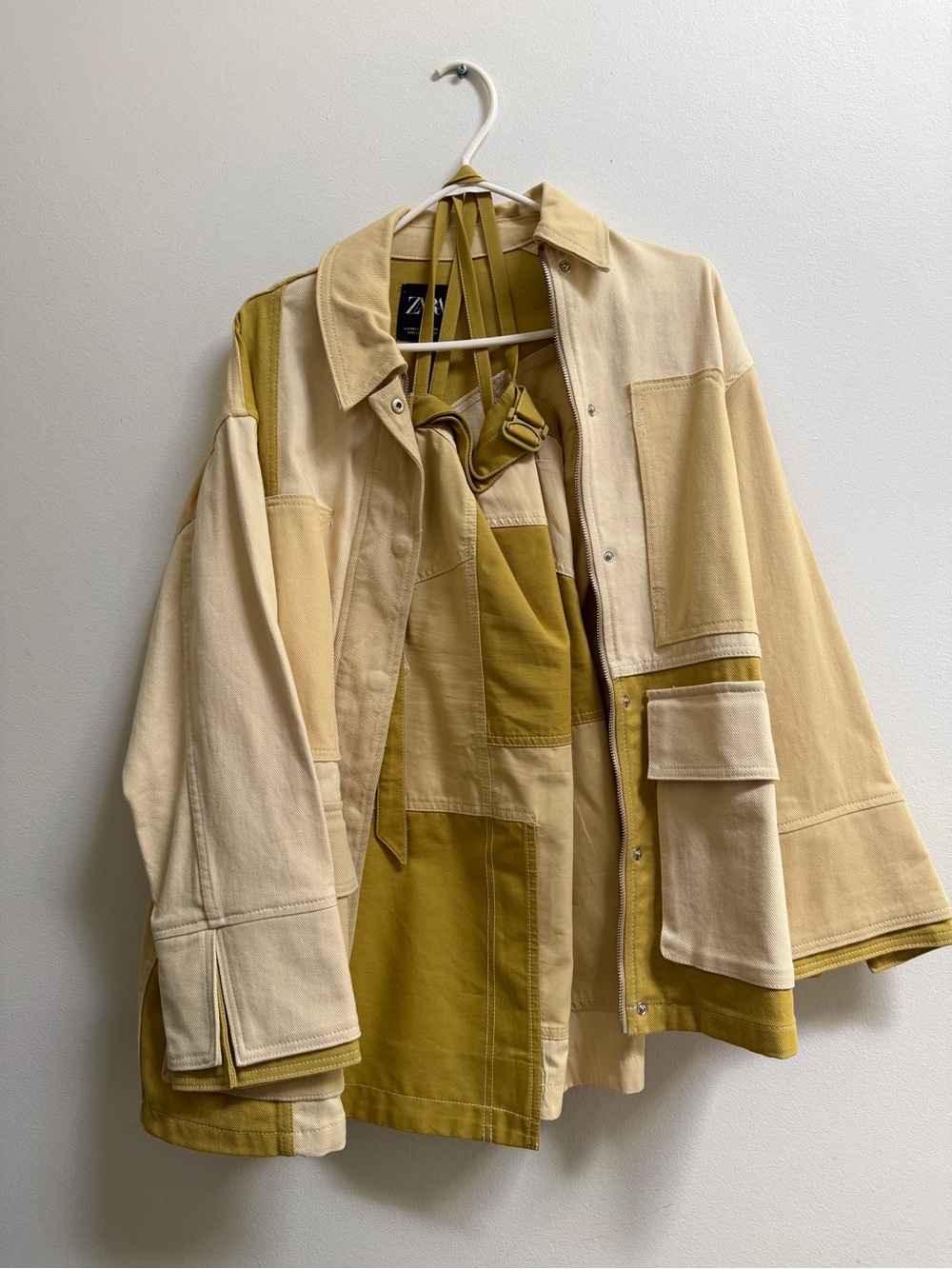 Zara Coordinate Set - Patchwork Gabardine Oversized Jacket and Dress
